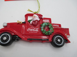 Coca-Cola Kurt Adler Santa in Pickup Holiday Christmas Ornament Red Resin - $8.91