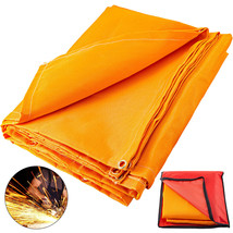 VEVOR Welding Blanket 6&#39; x 10&#39; Fire Flame Retardant Fiberglass Shield Mat Orange - £50.35 GBP