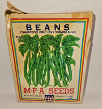 Vintage 1983 MFA Missouri Farmers Association Green Bean Seed Box Springfield MO - $29.02