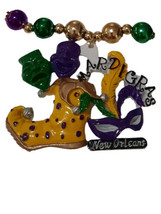Jester Boot, Comedy Tragedy Mask, New Orleans Mardi Gras Bead Party Favo... - £4.65 GBP