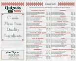 Quizno&#39;s Subs Classic Menu from Quality Ingredients Knoxville Tennessee - £10.87 GBP