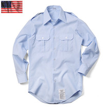 AIR FORCE USAF REGULATION SHIRT MENS LONG SLEEVE UNIFORM DRESS BLUE ALL ... - $39.99