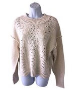 NWT Free People Bell Song Womens XL Pullover Crop Sweater Knit  Boxy Lon... - £27.98 GBP