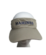 Marines khaki tan blue embroidery Visor One Size Adult Hat - $13.50