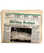 1987 Kennebec Flood Newspaper Morning Sentinel Maine 1st Day April 1 DWHH7 - £21.23 GBP
