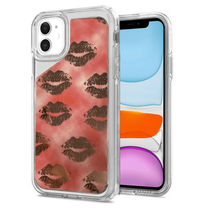 iPhone 11 Pro Max 6.5&quot; Design Electroplated IMD Chrome Hybrid Case KISSING LIPS - £6.44 GBP