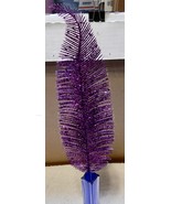 Picks Fake Flowers 16&quot; Tall Celebrate It Decor Purple Glitter Leaves 259Q - $7.53 CAD