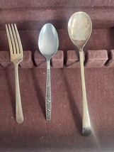 Lot of 3 piece vintage spoon fork butter ladle Pageant Eales Moderne Sec... - £14.54 GBP
