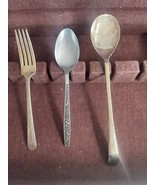Lot of 3 piece vintage spoon fork butter ladle Pageant Eales Moderne Sec... - £14.50 GBP