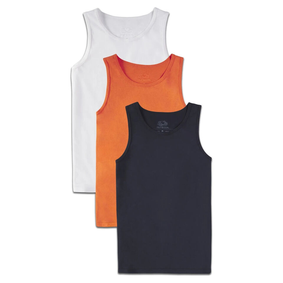 3 PACK - Fruit of the Loom Boys Tank Tops - Size MEDIUM (8)