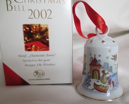 Hutschenreuther 2002 Christmas Bell Porcelain Ornament - BOX  Ole Winther - $10.00