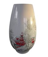 Chinese Snowy Mountain Village Vase / Height 9 inches / TM 809 - $75.66