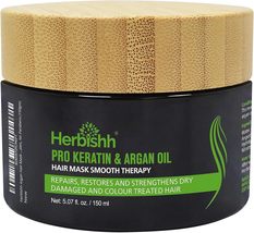 Herbishh Pro Keratin Argan Hair Mask Cream - 150gms - $11.00