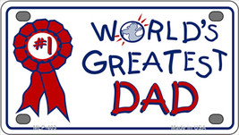 Worlds Greatest Dad Novelty Mini Metal License Plate Tag - £11.95 GBP