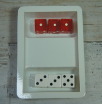 Vintage 1975 Parker Brothers Risk Original Dice w/ Box Insert ONLY - Red, White - £8.67 GBP