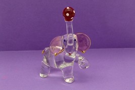 Elephant Circus Red Polka Dot Ball Hand Blown Glass Vintage  - $10.79