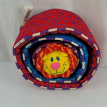 Lamaze Developmental Baby Toy Nesting Cups Soft Cloth Stuffed Crinkle Lion Color - $34.64