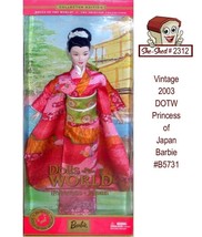 Dolls of the World Princess of Japan Barbie B5731 Mattel 2003 DOTW Japan Barbie - £31.86 GBP