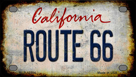 Route 66 California Rusty Novelty Mini Metal License Plate Tag - £11.92 GBP