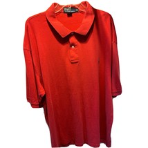 Polo Ralph Lauren Men’s XXLT Red Short Sleeve 1/4 Button Cotton Polo Shirt - $19.80