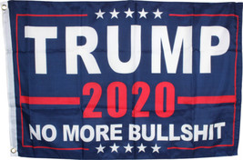 Trump 2020 No More Bullshit 4X6 Feet Flag Presidential Banner 4&#39;X6&#39; Huge Size - £19.29 GBP