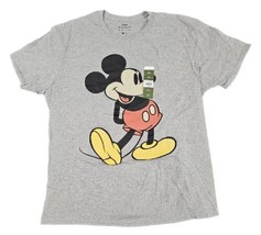 Disney Mickey Mouse Mens T Shirt Gray Short Sleeves Crew Neck Size XL 46-48 - $8.90