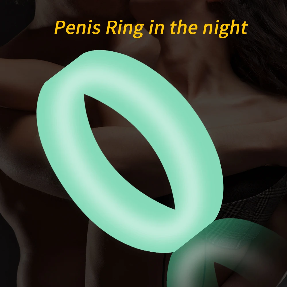 House Home Silicone Luminous Home Rings Delay Toy Male Chasity Cage Mature Ring  - $25.00