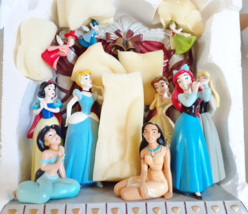 Vtg Disney Princess Princesses Fairies Figurine Ceramic Cinderella New in Box - £155.87 GBP
