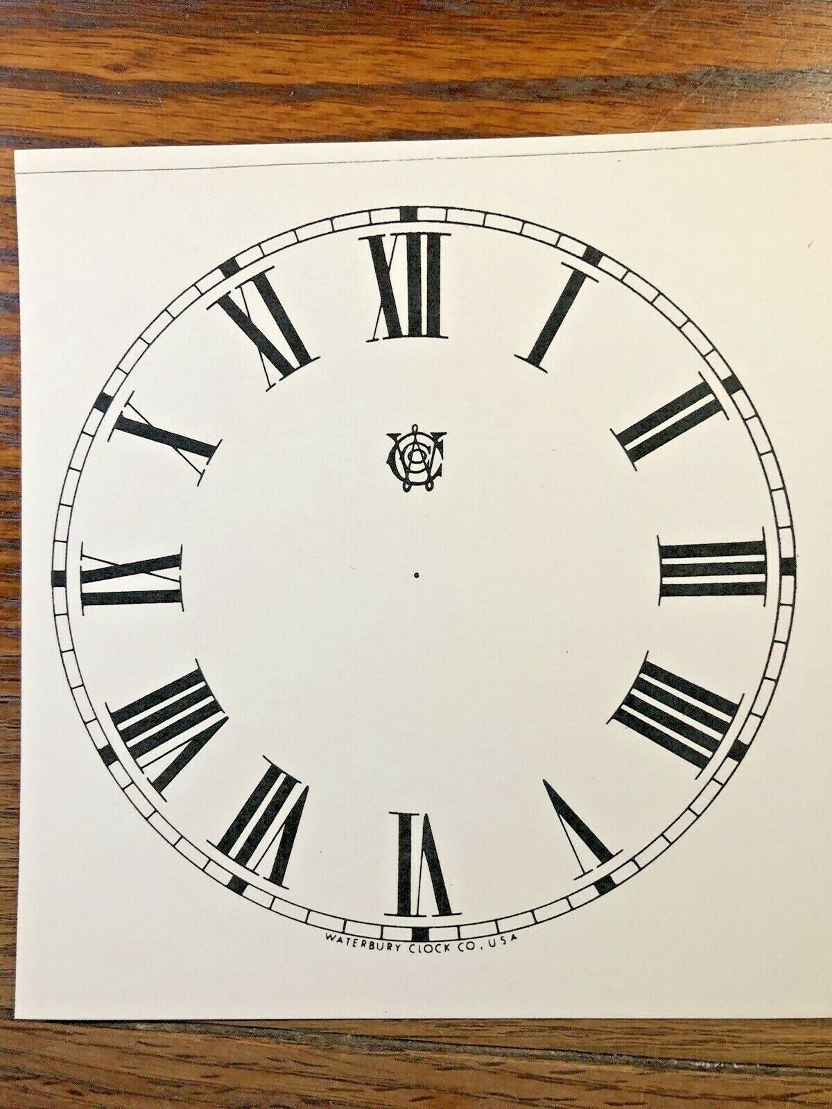 5 Inch Waterbury Clock Replacement Paper Dial (Lot 148) - $6.98