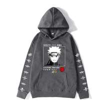 Japanese anime Naruto hoodie, large size Naruto whirlpool print hoodie, ... - $15.32