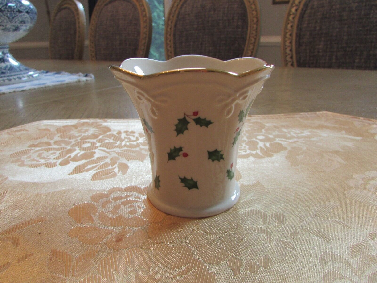 Lenox Holiday Votive Candle Holder Dimension Collection 3.25&quot;H w/candle - $6.88