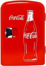 Coca-Cola Classic 4 Liter 4.2 Quarts 6 Can Portable Cooler Mini Fridge, Beverage - £55.15 GBP
