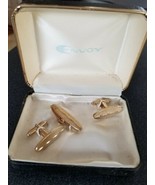 Vintage Envoy Cuff Links and Tie Bar gold tone - $7.84