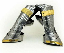 Medieval Warrior Steel Gothic Knight Style Warrior Functional Gloves &amp; Gauntlets - £93.70 GBP
