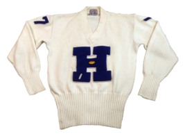 Vtg 1957 Football Varsity H School Sweater Wool Cincinnati Athletic Good... - $87.03
