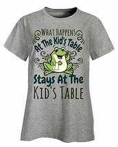What Happens at The Kids Table Stays at The Kids Table_3_030918 - Ladies T-Shirt - £32.24 GBP