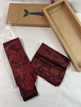 Pocket Square Plaid Paisley Floral Jacquard Tie For Men Handkerchief Set... - £6.83 GBP