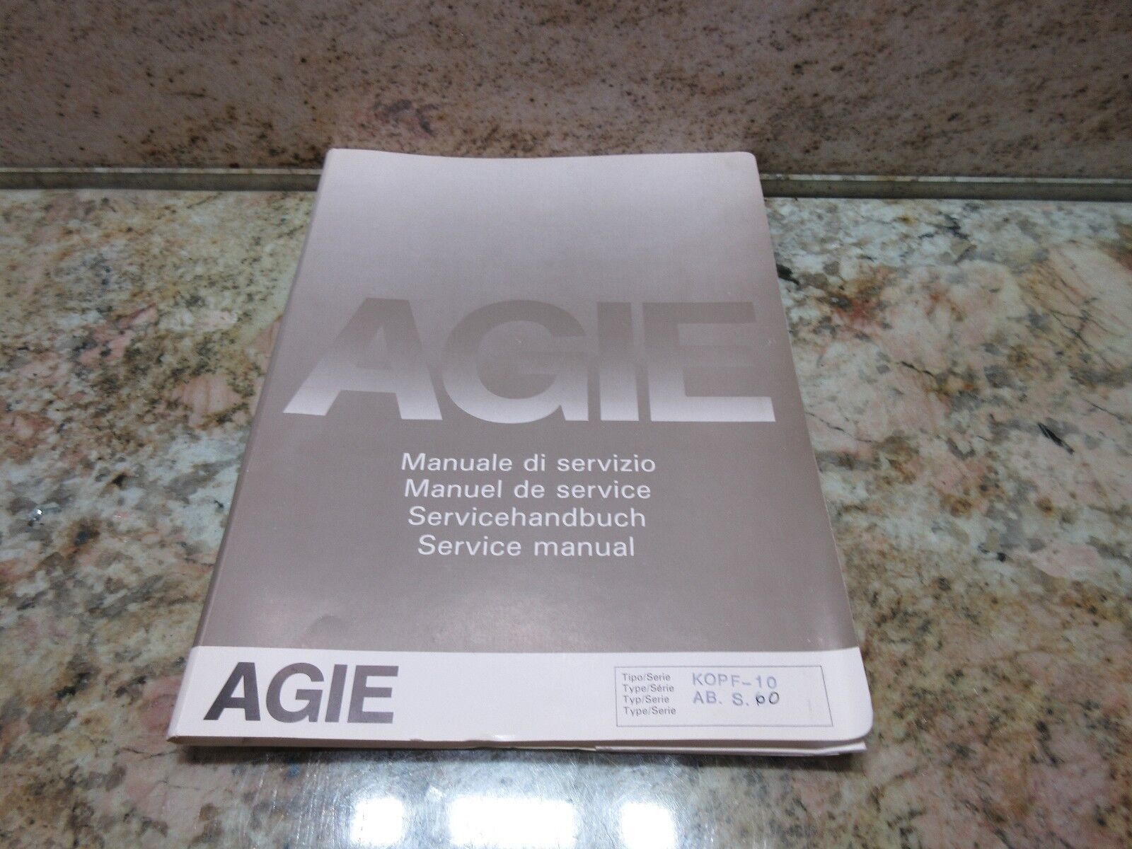 AGIE 120 EDM SERVICE MANUAL KOPF-10 AB. S.60 CNC - $56.65