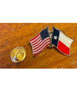 Texas  state flag lapel pins hand stamped and baked finished cloisonné pin - €9,29 EUR