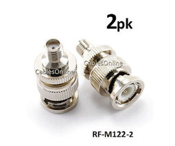 2-Pack Sma Female To Bnc Male Plug Coaxial Rf Adapter, Rf-M122-2 - $17.99