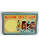 Vintage 3D Ice Cold Refreshments Coca-Cola Brand Advertising Sign 1980s - $1,486.52 MXN