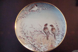 The Franklin Mint Heirloom &quot;Finches And Cherry Blossoms&quot; Signed By J. Cheng[5-2] - £27.10 GBP