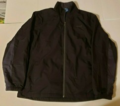 Reebok Dry Full Zip Black Slim Fit Windbreaker Lightweight Jacket Men&#39;s Size L - £11.67 GBP