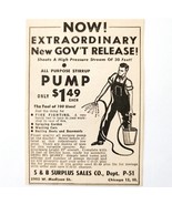 1947 S&amp;B Surplus Pressure Washer Advertisement Vintage Outdoor Supply E8H - $372.45 MXN
