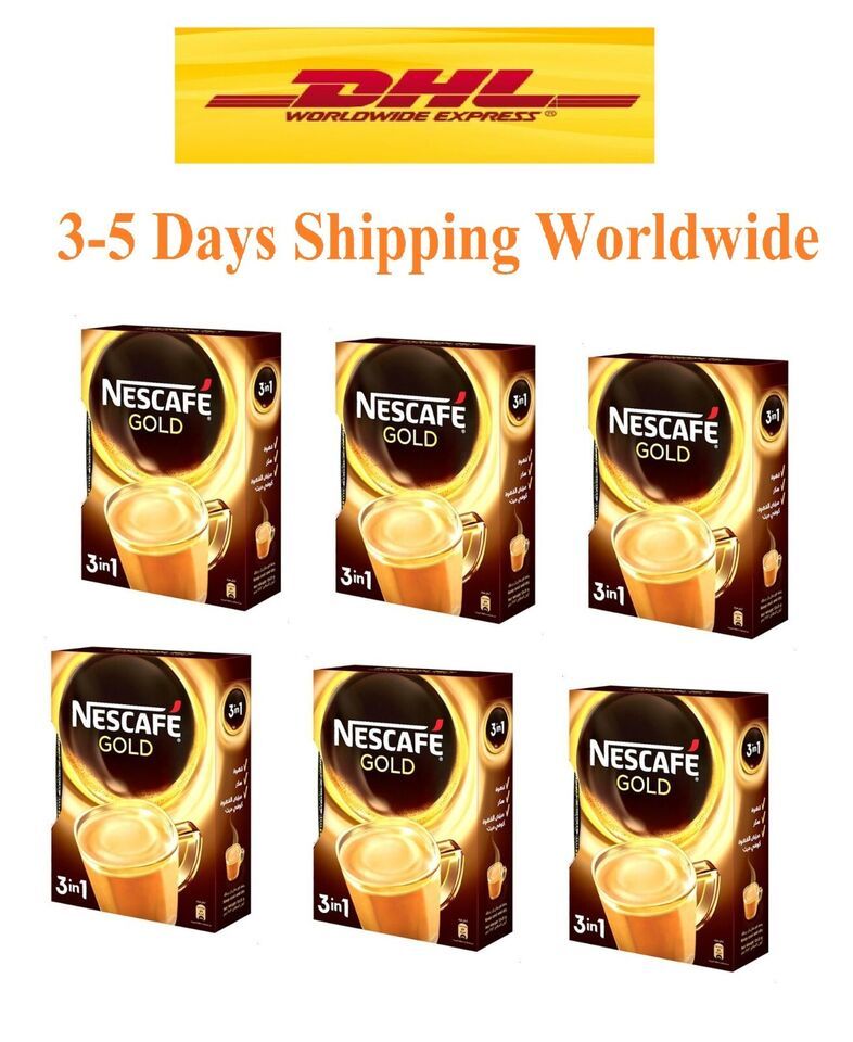 Primary image for 6 Box NESCAFE Gold 3 In 1 Instant Coffee  72 Sticks x 21 g Fast shipping