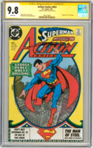 CGC SS 9.8 SIGNED George Perez Cover &amp; Art Action Comics #643 Superman #1 Swipe - £775.29 GBP