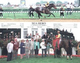 1993 - SEA HERO - Kentucky Derby Finish Line &amp; Winners Circle - 10&quot; x 8&quot; - £15.98 GBP