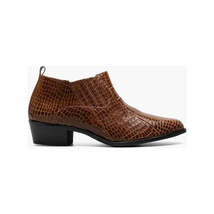 Stacy Adams Sandoval Cuban Heel Boot Croco print Cognac  25666-221 image 2