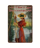 AND I THINK TO MYSELF WHAT A WONDERFUL WORLD Metal Tin Sign Vintage Plaq... - £11.00 GBP