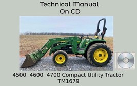 John Deere 4500  4600  4700 Compact Utility Tractor Technical Manual TM1679 - £14.90 GBP